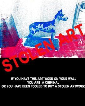 STOLEN WARHOL DOG IN BERLIN 